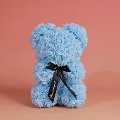 Bouquet Bear  (bouquet of life like roses arranged in a bear shape)