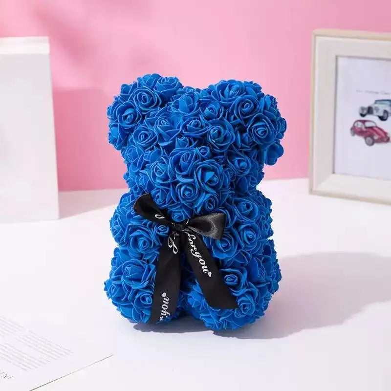 Bouquet Bear  (bouquet of life like roses arranged in a bear shape)