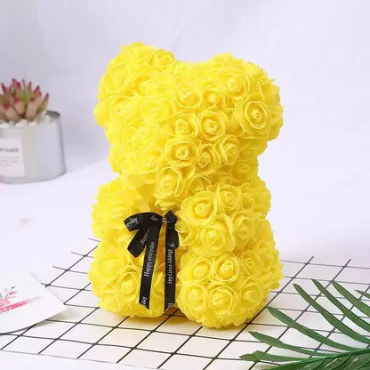 Bouquet Bear  (bouquet of life like roses arranged in a bear shape)