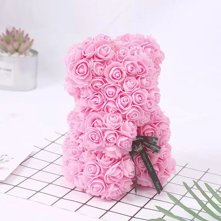 Bouquet Bear  (bouquet of life like roses arranged in a bear shape)