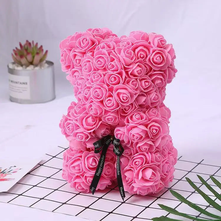 Bouquet Bear  (bouquet of life like roses arranged in a bear shape)