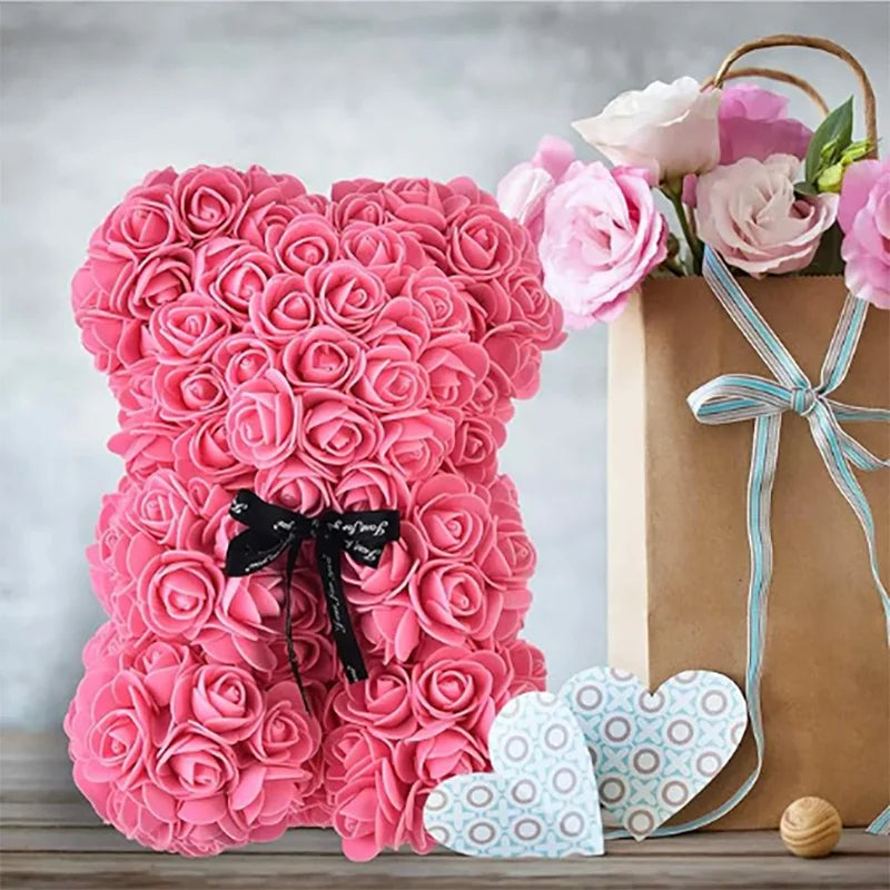 Bouquet Bear  (bouquet of life like roses arranged in a bear shape)