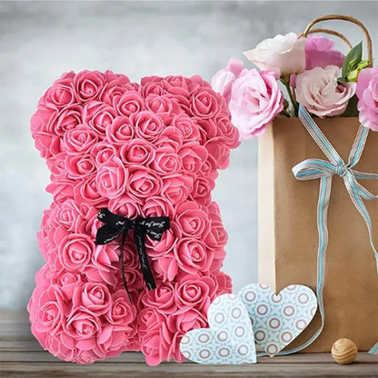 Bouquet Bear  (bouquet of life like roses arranged in a bear shape)