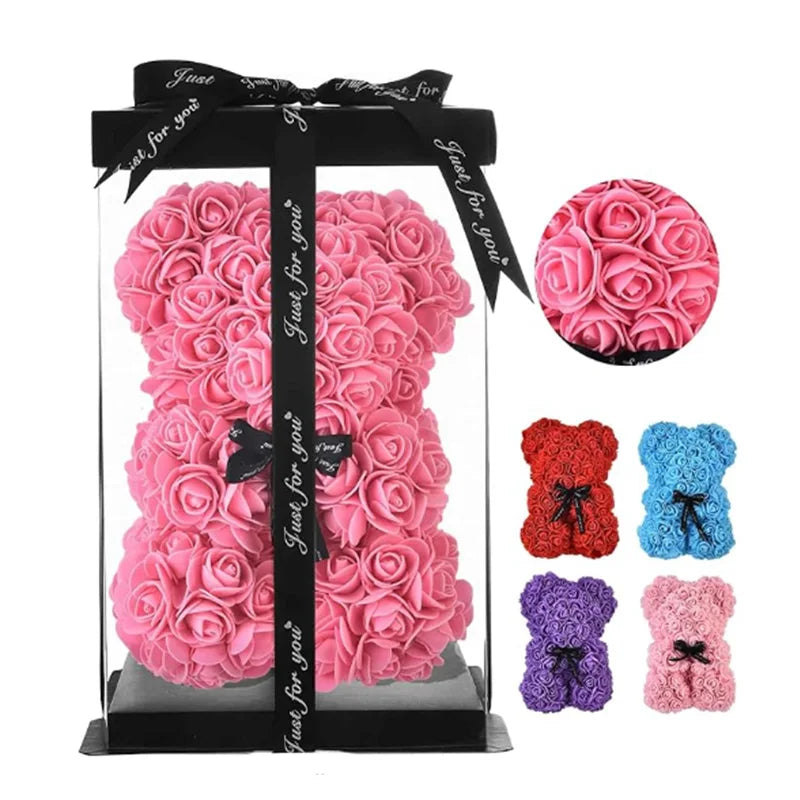 Bouquet Bear  (bouquet of life like roses arranged in a bear shape)